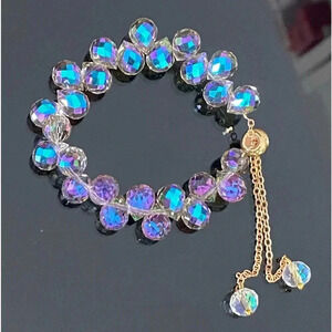 Gorgeous Aurora Chrystal Bead Slider Braclet